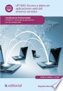 Libro Acceso a datos en aplicaciones web del entorno servidor. IFCD0210