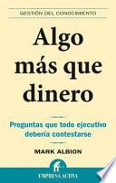 Libro Algo más que dinero