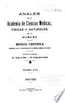 Libro Anales de la Academia de ciencias médicas, físicas y naturales de la Habana