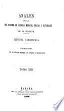 Libro Anales de la Academia de ciencias medicas, físicas y naturales de la Habana