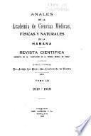 Libro Anales de la Academia de Ciencias Medicas, Fïsicas y Naturales de la Habana