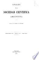 Libro Anales de la Sociedad Científica Argentina