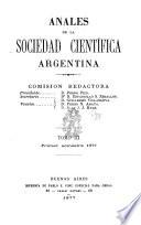 Libro Anales de la Sociedad Científica Argentina