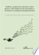 Libro Análisis y propuestas educativas sobre género y diversidad sexual: Sociedades y escrituras en continuas transformaciones.