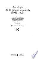 Libro Antología de la poesía española (1939-1975)