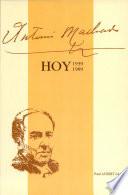 Libro Antonio Machado hoy, 1939-1989