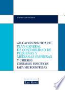 Libro Aplicación práctica del Plan General de Contabilidad de pequeñas y medianas empresas y criterios contables específicos para microempresas (e-book)