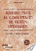 Libro Auxiliar para el comentario de textos literarios