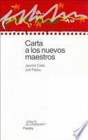 Libro Carta a los nuevos maestros