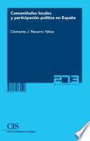 Libro Comunidades locales y participación política en España