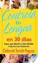 Libro Controla tu lengua en treinta días