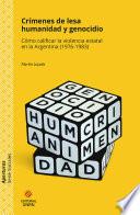 Libro Crímenes de lesa humanidad y genocidio