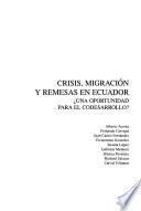 Libro Crisis, migración y remesas en Ecuador