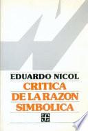 Libro Crítica de la razón simbólica