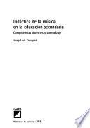Libro Didáctica de la música en la educación secundaria