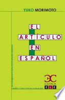 Libro El artículo en español