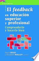 Libro El feedback en educación superior y profesional