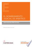 Libro El nombramiento judicial de árbitros