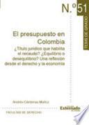 Libro El presupuesto en Colombia