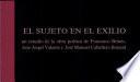 Libro El sujeto en el exilio