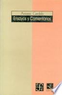 Libro Ensayos y comentarios