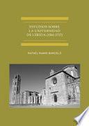 Libro Estudios sobre la Universidad de Lérida (1561-1717).