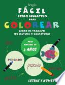 Libro Fácil Libro Educativo para COLOREAR Libro de Trabajo (de lectura y escritura)