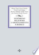 Libro Fenómeno religioso y ordenamiento jurídico