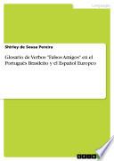 Libro Glosario de Verbos Falsos Amigos en el Portugués Brasileño y el Español Europeo