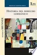 Libro Historia del derecho germánico