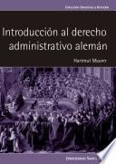 Libro Introducción al derecho administrativo alemán