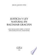 Libro Justicia y ley natural en Baltasar Gracián