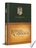 Libro La Biblia Católica: Tamaño grande, Edición letra grande. Tapa dura, verde, con Virgen