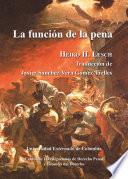 Libro La funcion de la pena