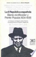 Libro La II República española