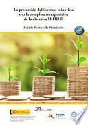 Libro La protección del inversor minorista tras la completa transposición de la directiva MiFID II.