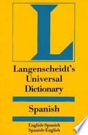 Libro Langenscheidt Diccionario Universal, Inglés-español, Español-inglés