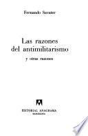 Libro Las razones del antimilitarismo