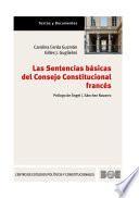 Libro Las Sentencias básicas del Consejo Constitucional francés
