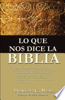 Libro Lo que nos dice la Biblia