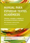 Libro Manual para estudiar textos académicos