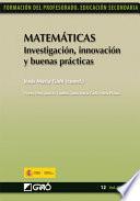 Libro Matemáticas. Investigación, innovación y buenas prácticas