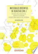 Libro Materiales docentes de Derecho Civil I