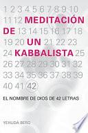 Libro Meditacion de un Kabbalista