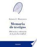 Libro Memoria de testigos