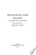 Libro Memorial de ida i venida hasta Maka