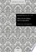 Libro Misa a 9 con violines «Haec est virgo sapiens»