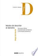 Libro Modos de describir el Derecho