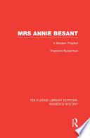 Libro Mrs Annie Besant