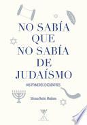 Libro No sabía que no sabía de judaísmo